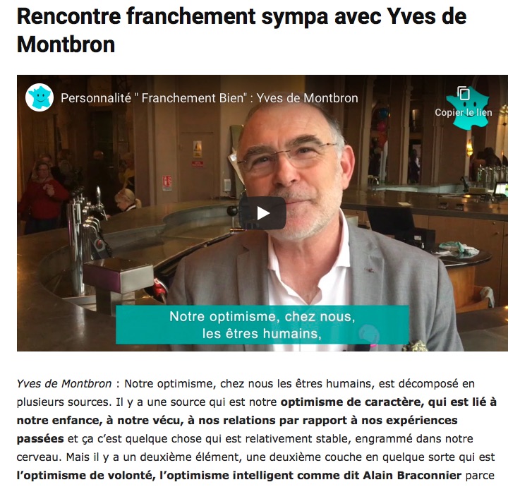 Yves de Montbron, conférencier optimiste, dans Franchement Bien